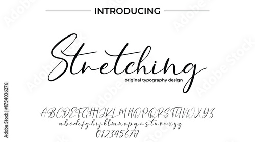 Stretching - Elegant Script Font for Smooth Handwritten Design and Creative Typography