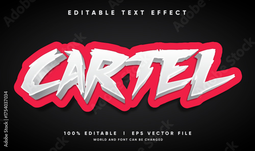 mafia cartel vector text effect with modern style