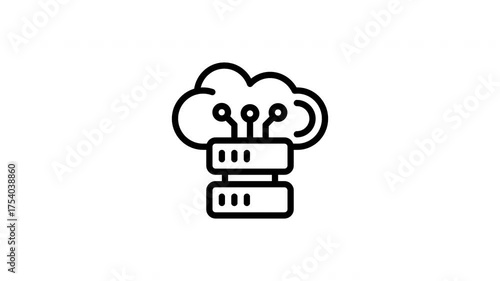 cloud data animated icon