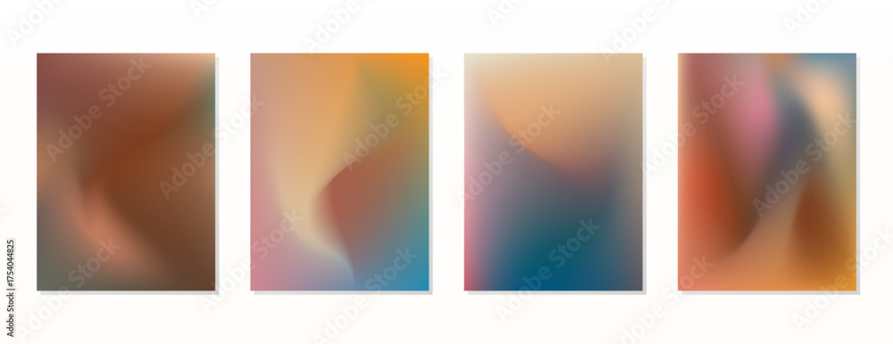 Fototapeta premium SET GRADIENT LIQUID COLOR. POSTER BACKGORUND DESIGN VECTOR TEMPLATE GOOD FOR POSTER, WALLPAPER, COVER, FRAME, FLYER, SOCIAL MEDIA, GREETING CARD