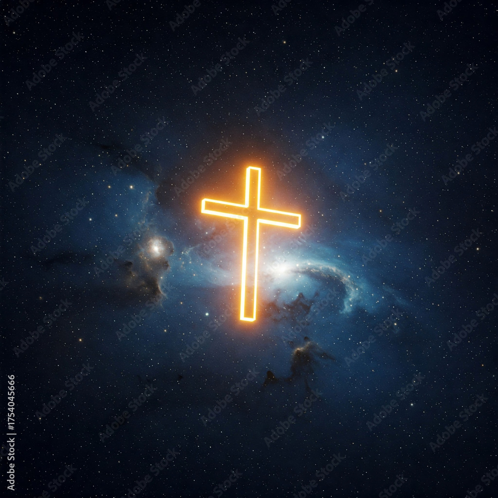 Fototapeta premium cross on the sky