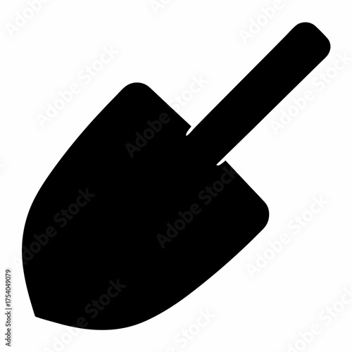 Simple vector graphic of a trowel, a gardening hand tool for planting