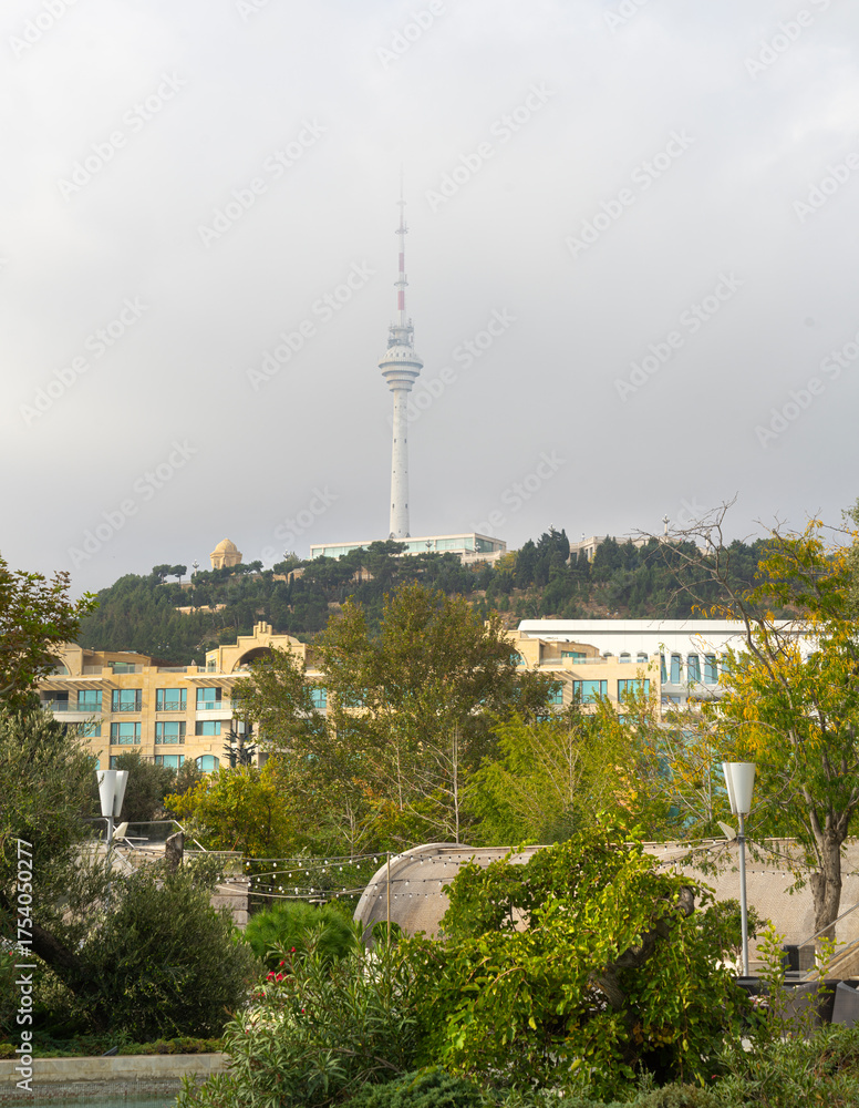 Naklejka premium TV tower in Baku, Azerbaijan