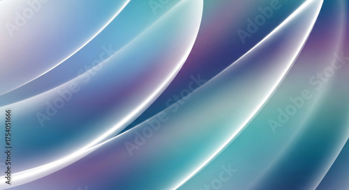Abstract background featuring smooth, curved shapes in shades of blue and white, creating a sense of depth and movement with a modern, elegant aesthetic