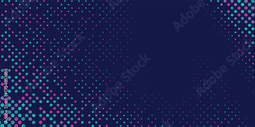 Aesthetic Vector halftone gradient effect. Vibrant abstract background. Retro 80's style colors and textures