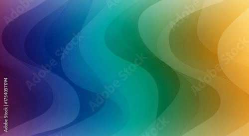 Abstract rainbow wave background with smooth transitions of color, creating a vibrant and dynamic visual effect for modern designs