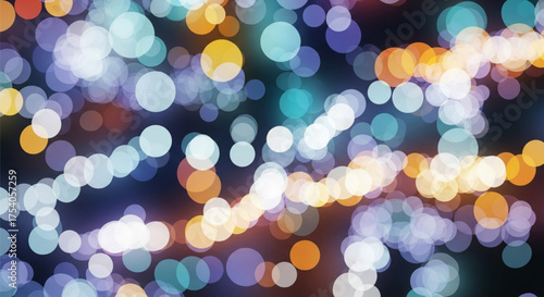 A mesmerizing display of vibrant bokeh lights creates a dreamy and ethereal atmosphere, perfect for adding a touch of magic to any design project
