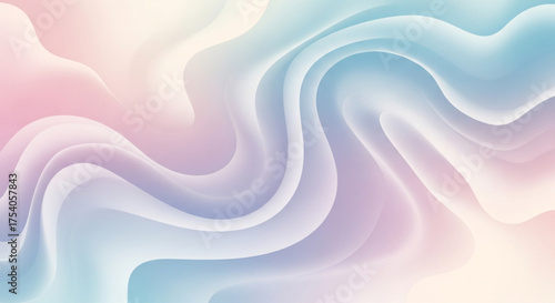 A dreamy pastel gradient background with soft, flowing waves in shades of pink, blue, and purple, creating a calming and ethereal abstract design