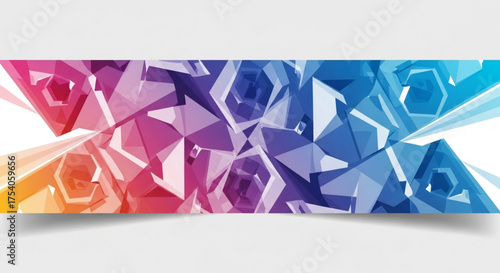Abstract geometric background with vibrant colors, perfect for modern designs and digital art, creating a dynamic and eyecatching visual effect