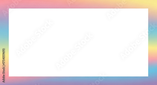 Pastel rainbow frame with soft hues creating a gentle border for invitations, cards, and artistic projects with a calming aesthetic