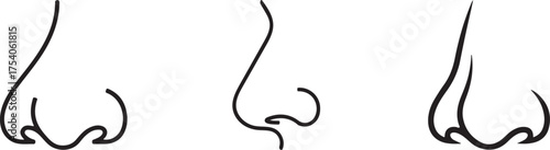 nose silhouette on white background