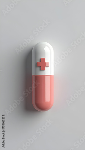 Medical capsule background isolated 