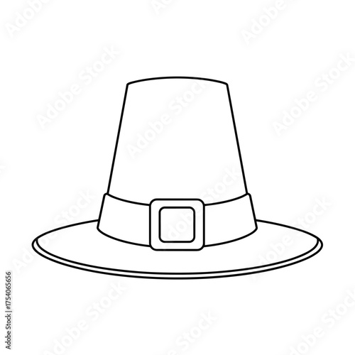 Pilgrim hat a historical accessory for Thanksgiving celebrations.