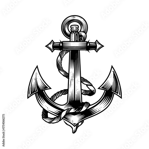 A striking black and white vector tattoo design inspired by traditional Gansu art patterns,