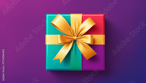 a colorful gift package wit...