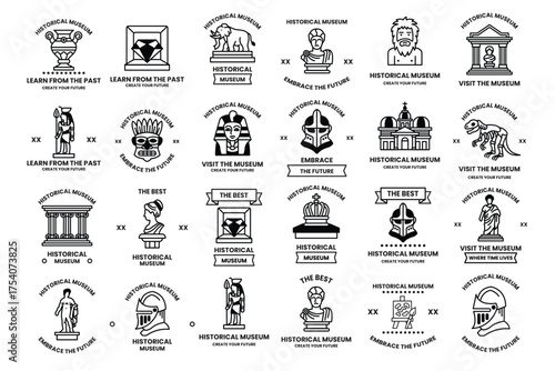 A collection of images of historical buildings and artifacts