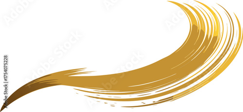 Vector art of golden brush stroke, ideal for luxury or sophisticated designs
