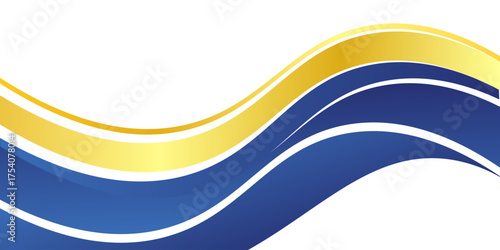 Elegant blue and Gold curve Header element background for business Professional decoration