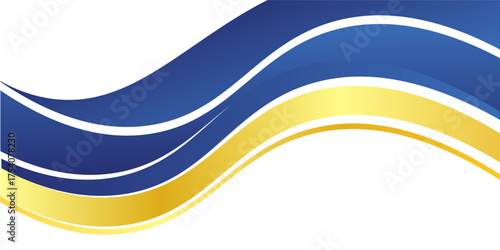 Elegant blue and Gold curve Header element background for business Professional decoration