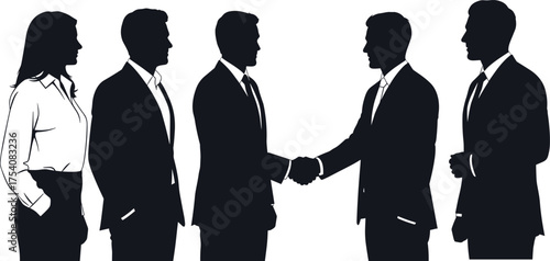 Business handshake between professionals, corporate agreement, partnership deal, team collaboration, leadership meeting, formal greeting, success negotiation, networking,