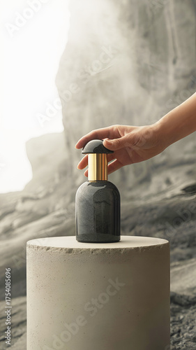 perfume bottle mockup design  Ai genarated 