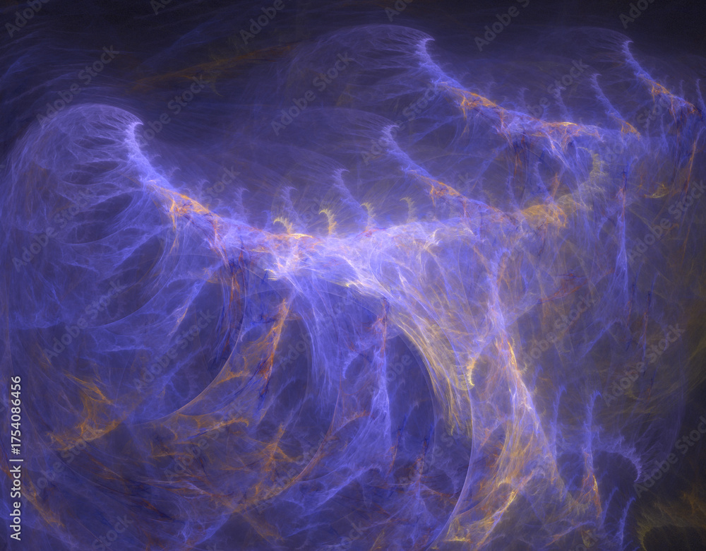 Obraz premium Fractal colored abstract on black background