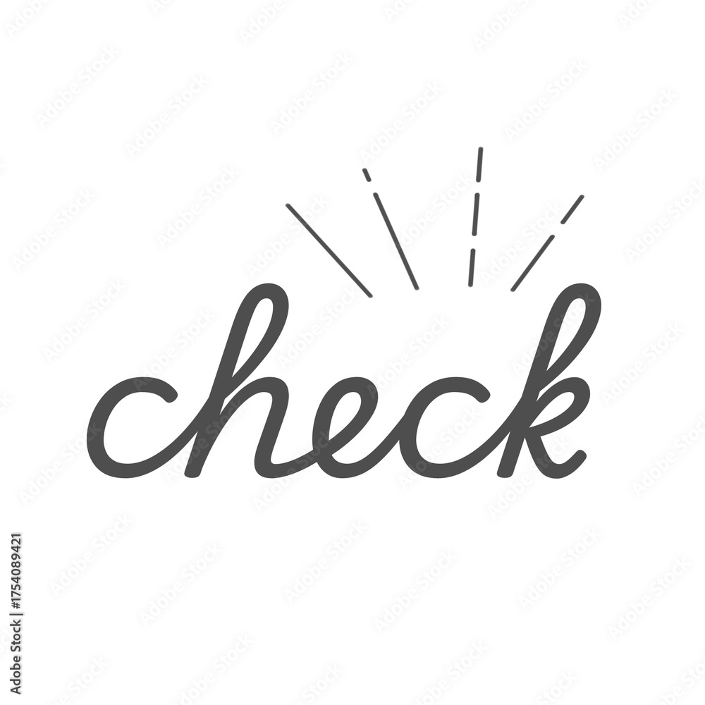 Fototapeta premium 英字ロゴ素材|check文字装飾2