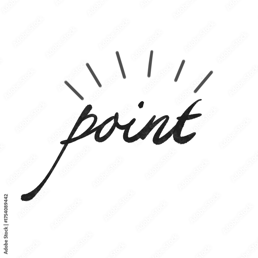 Obraz premium 英字ロゴ素材｜point文字装飾