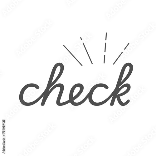 英字ロゴ素材｜check文字装飾2
