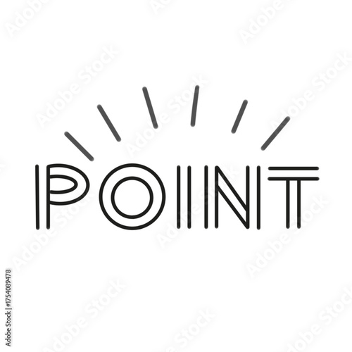 英字ロゴ素材｜point文字装飾2