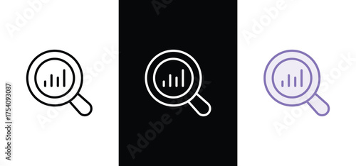 Magnifying glass icon vector, filled flat sign, solid pictogram isolated on white, logo illustration