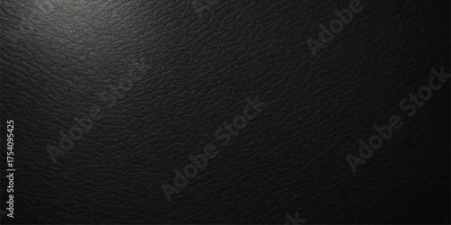 Dark black leather texture background with rough surface pattern for luxury material design