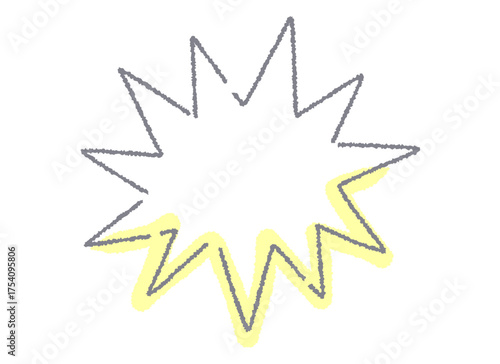 かわいいギザギザの吹き出しイラスト素材