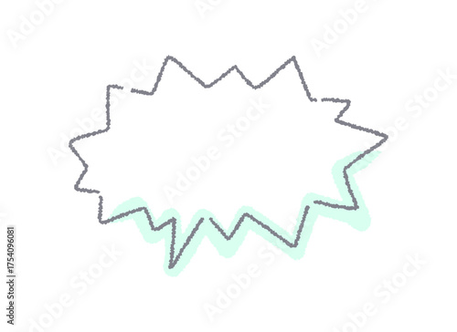 かわいいギザギザの吹き出しイラスト素材