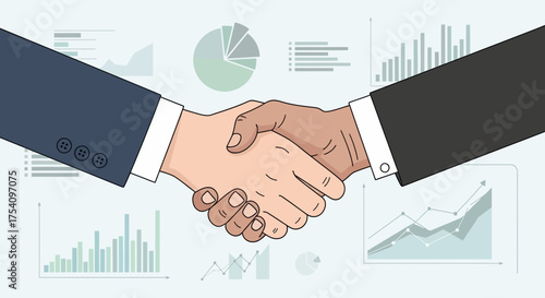 Handshake illustration symbolizing successful business agreements and partnerships