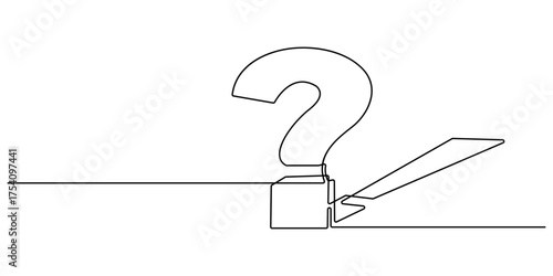 white 3d Question mark one line art animation, hand drawn asking sign, Question mark continuous one line drawing animated video, Self drawing line animation question mark continuous line drawn