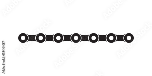Bicycle chain link silhouette vector design