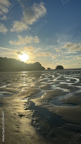 sunset on the beach