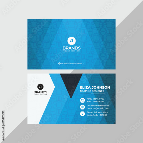 Modern Professional Business Card, Creative And Simple Business Visiting Card, Business Card Design Template 
