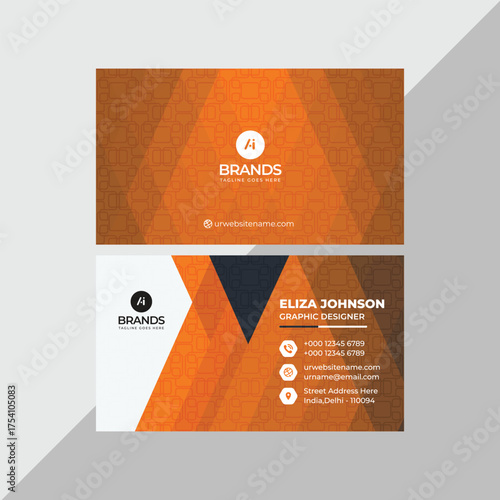 Modern Professional Business Card, Creative And Simple Business Visiting Card, Business Card Design Template 