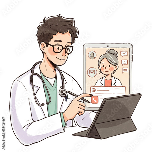 Doctor Conducting Virtual Medical Consultation