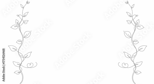 Delicate Foliage Ornament with Vines and Leaves Decoration