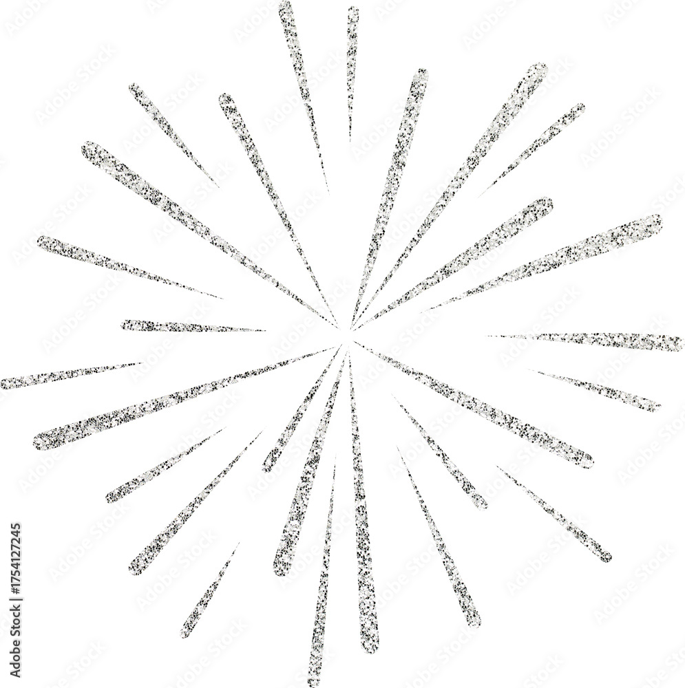 Obraz premium Silver Glitter Firework Sparkler Explosion