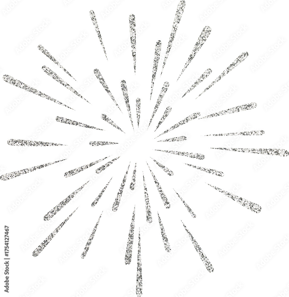 Obraz premium Silver Glitter Firework Sparkler Explosion