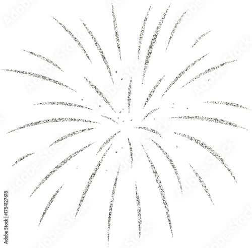 Silver Glitter Firework Sparkler Explosion