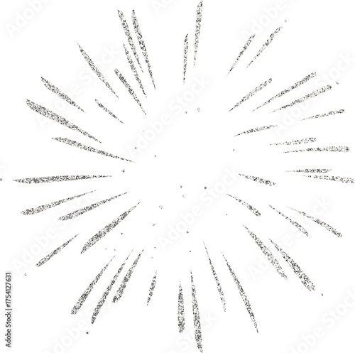 Silver Glitter Firework Sparkler Explosion