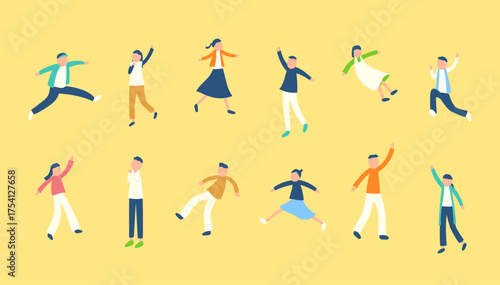 ポイントに使える人々のイラスト