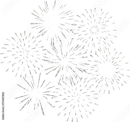 Silver Glitter Firework Sparkler Explosion