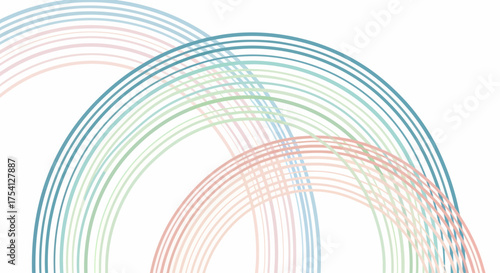 Pastel Archways Softly Intersecting for a Modern Geometric Design