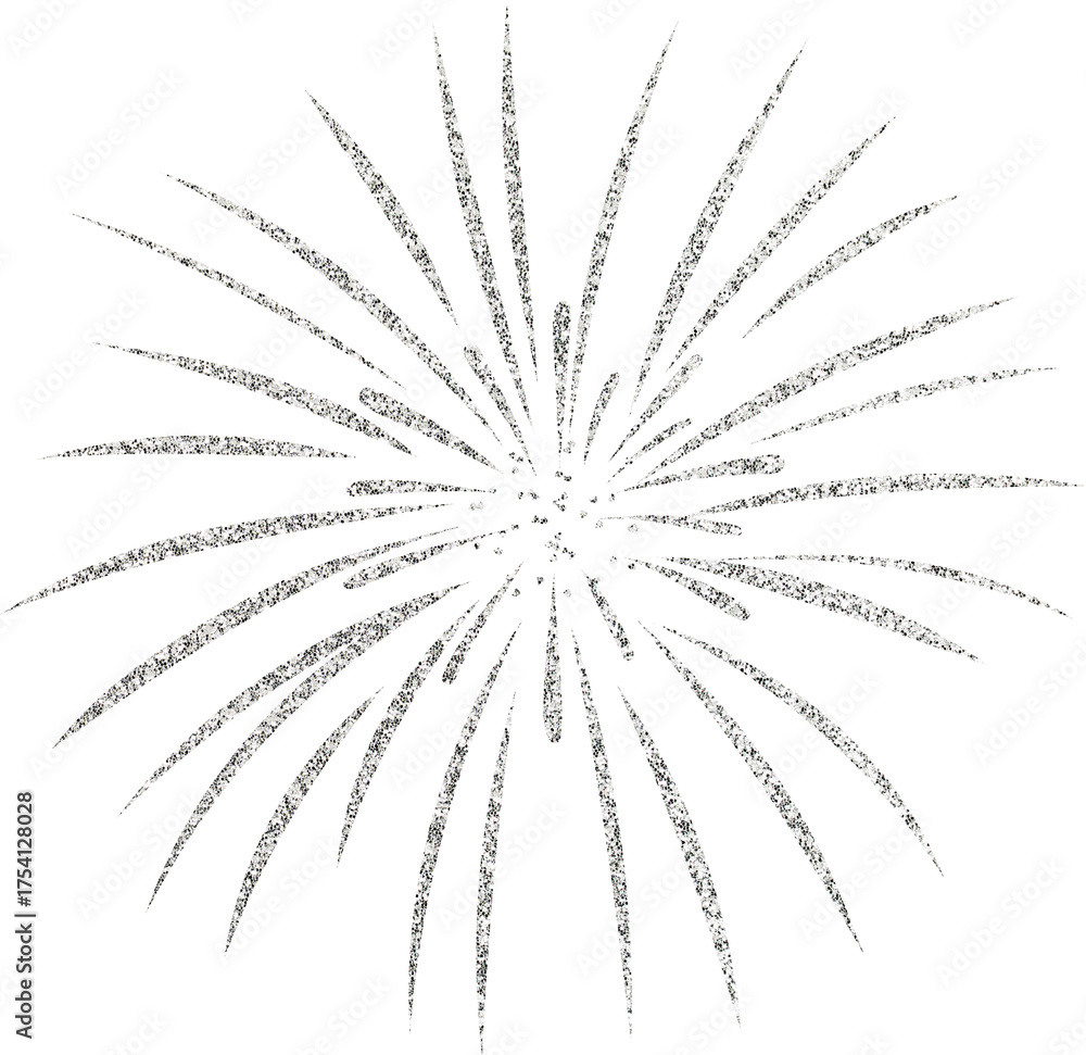 Obraz premium Silver Glitter Firework Sparkler Explosion